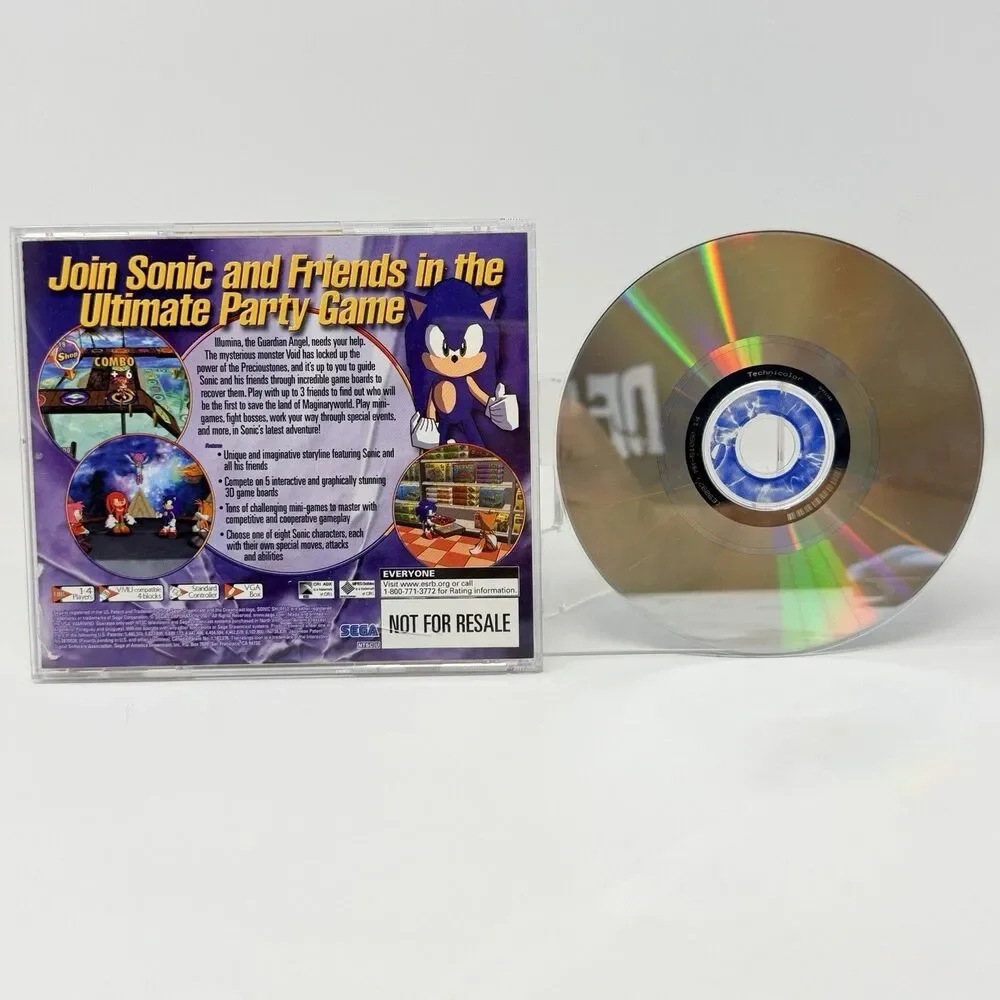 Sonic Shuffle Sega Dreamcast 2000 Not for Resale Complete CIB Tested